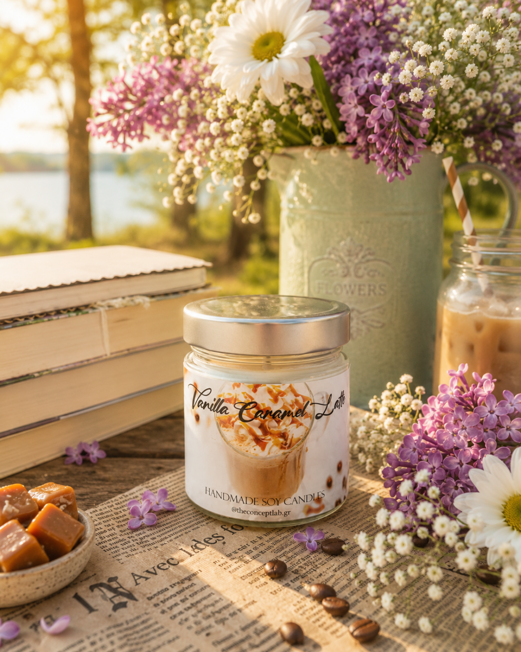 Vanilla Caramel Latte – χειροποίητο φυτικό κερί σόγιας