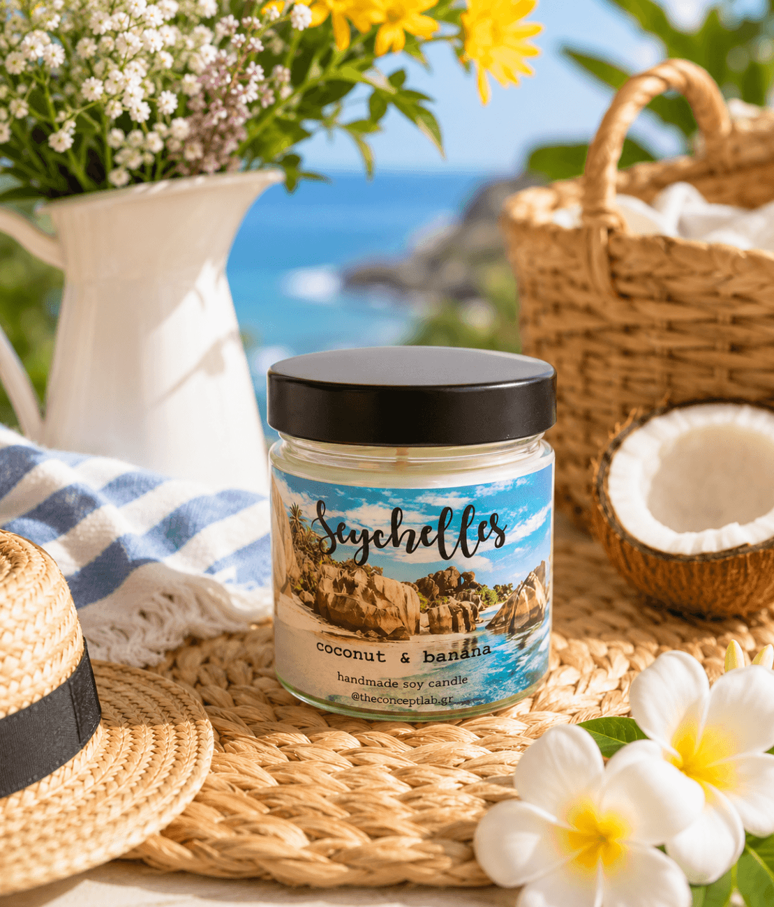 Seychelles (Coconut & Banana) – χειροποίητο φυτικό κερί σόγιας