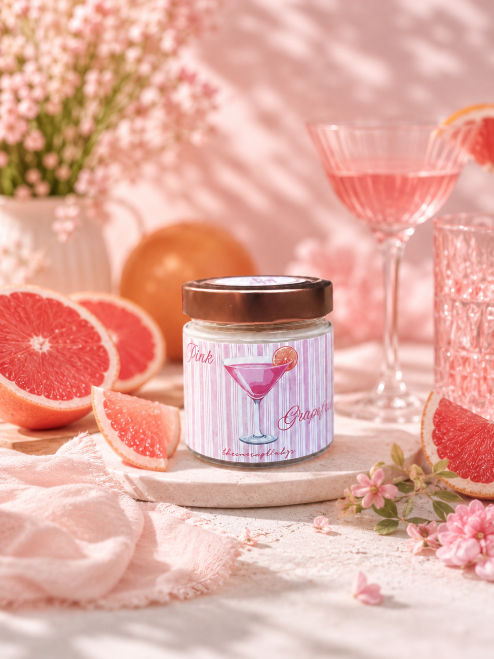 Pink Grapefruit – χειροποίητο φυτικό κερί σόγιας