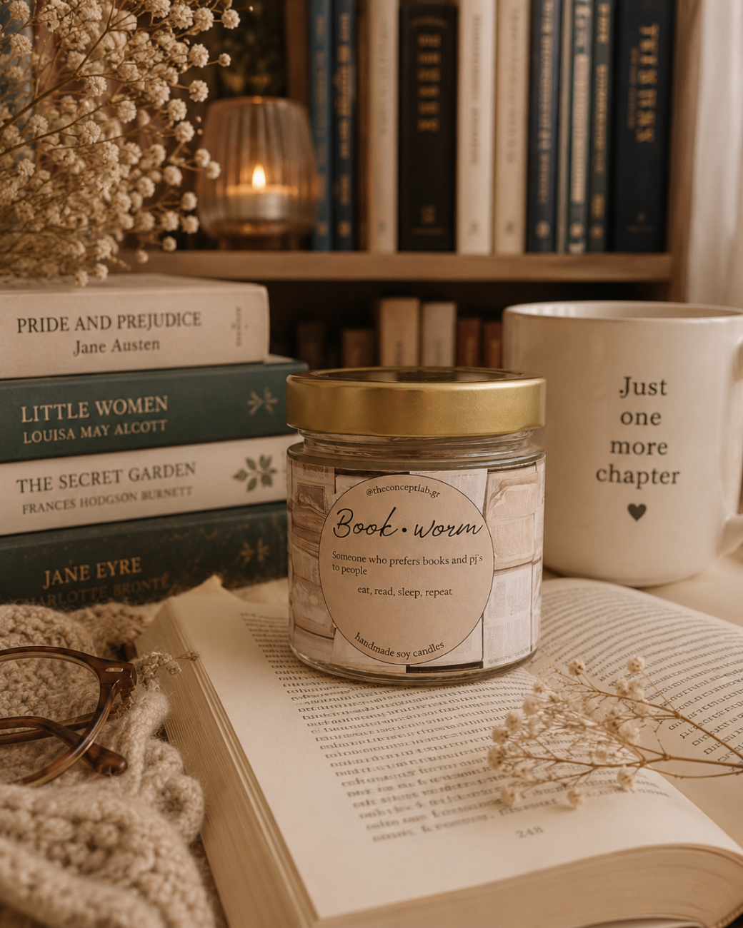 Bookworm – χειροποίητο φυτικό κερί σόγιας