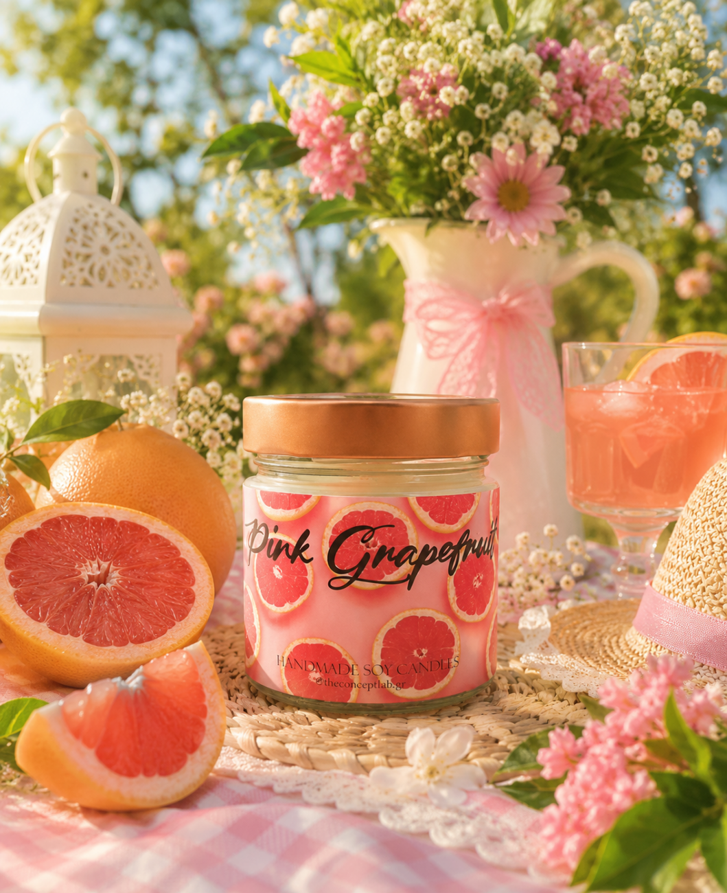 Pink Grapefruit – χειροποίητο φυτικό κερί σόγιας
