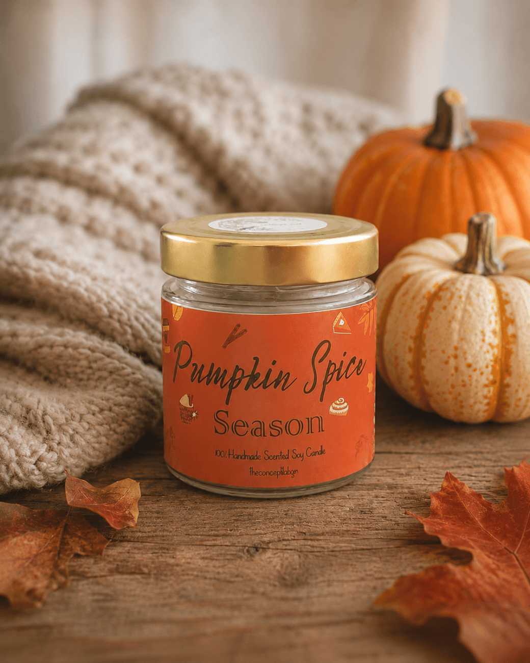Pumpkin Spice Season – χειροποίητο φυτικό κερί σόγιας