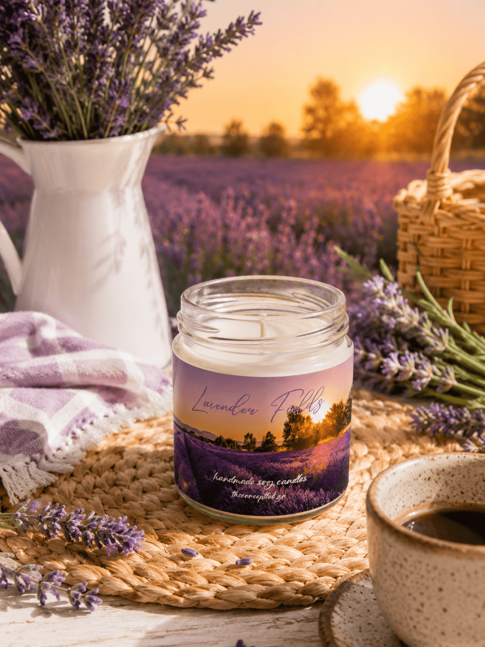 Lavender Fields – χειροποίητο φυτικό κερί σόγιας