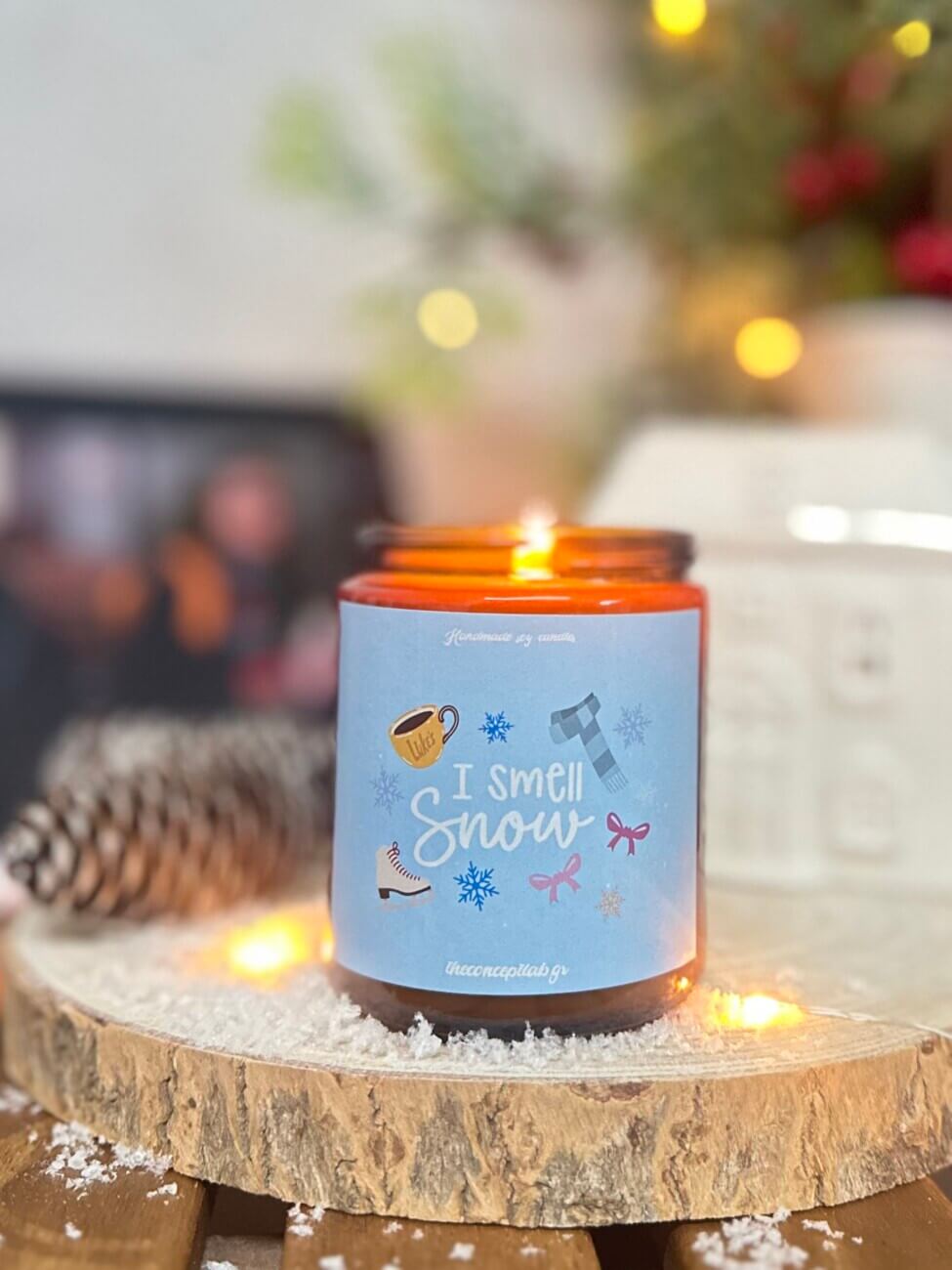 I smell snow – χειροποίητο φυτικό κερί σόγιας 240ml