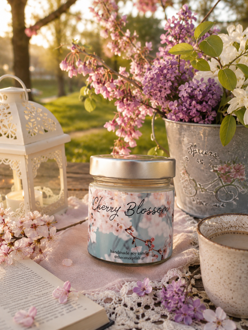 Cherry Blossoms – χειροποίητο φυτικό κερί σόγιας