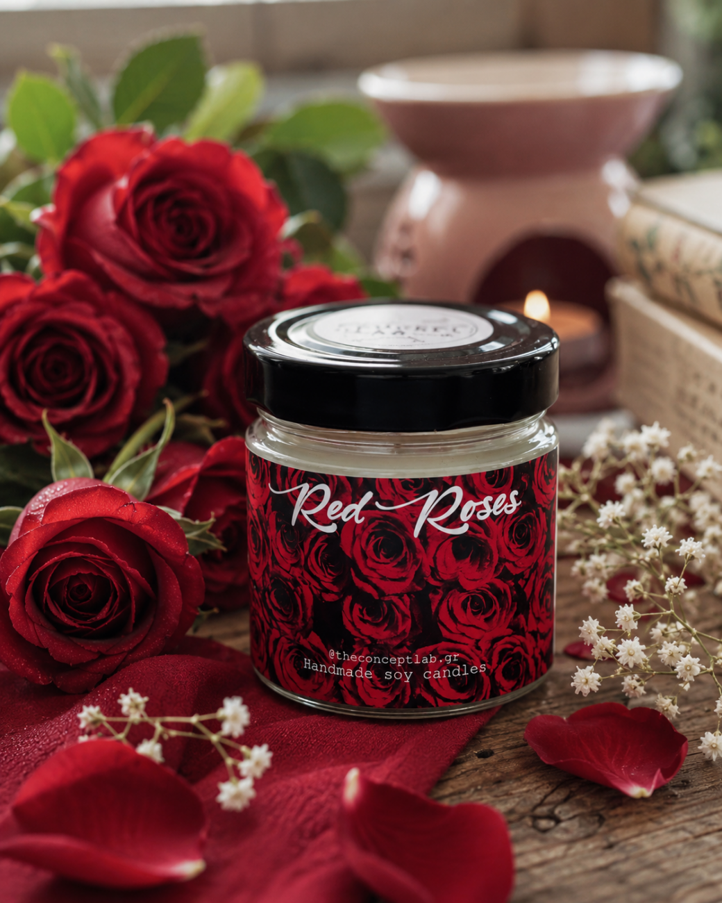 Red Roses – χειροποίητο φυτικό κερί σόγιας