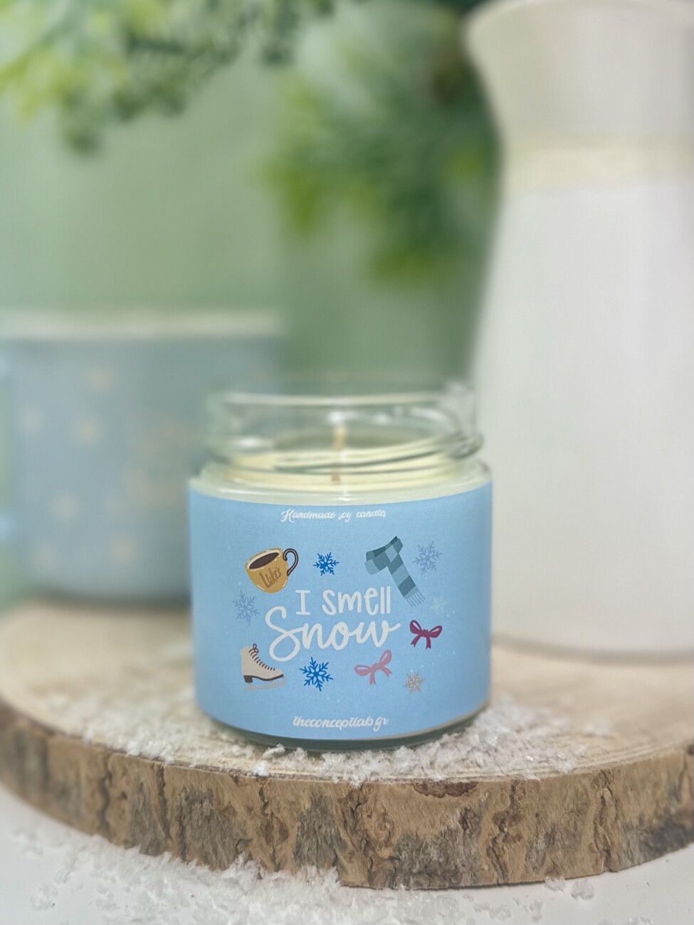 I smell Snow – χειροποίητο φυτικό κερί σόγιας 212ml