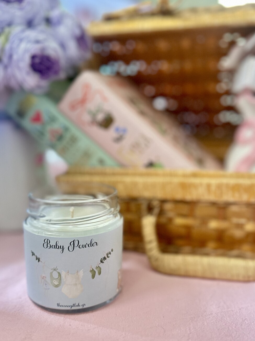 Baby Powder - χειροποίητο φυτικό κερί σόγιας 212ml - Image 2