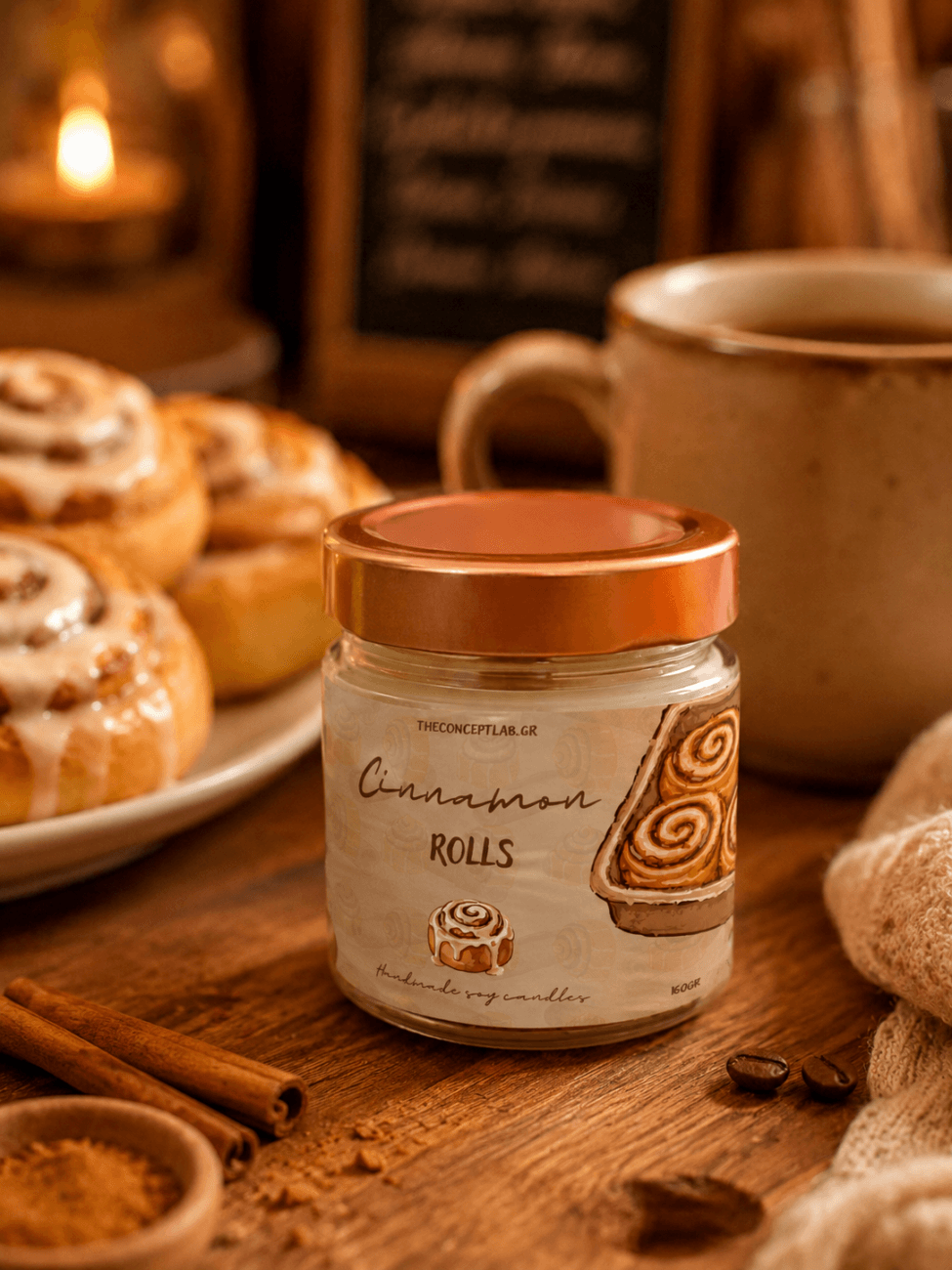 Cinnamon Rolls – χειροποίητο φυτικό κερί σόγιας