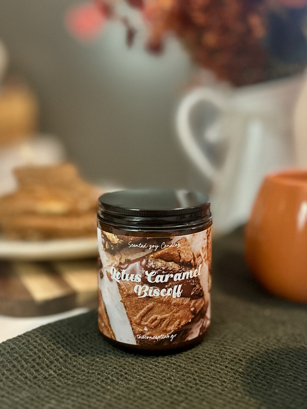 Lotus Caramel Biscoff – χειροποίητο φυτικό κερί σόγιας 240ml