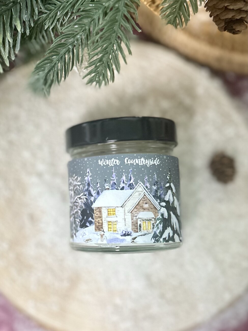 Winter Countryside - χειροποίητο φυτικό κερί σόγιας 212ml - Image 2