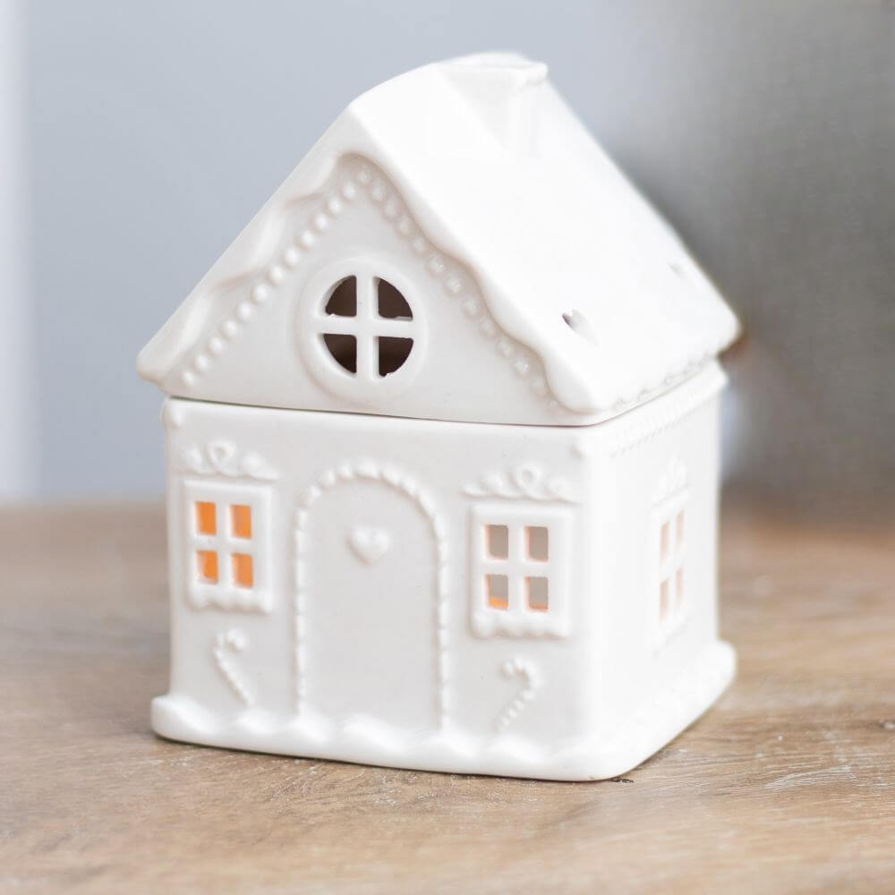 Λευκός Gingerbread House – Κεραμικός καυστήρας