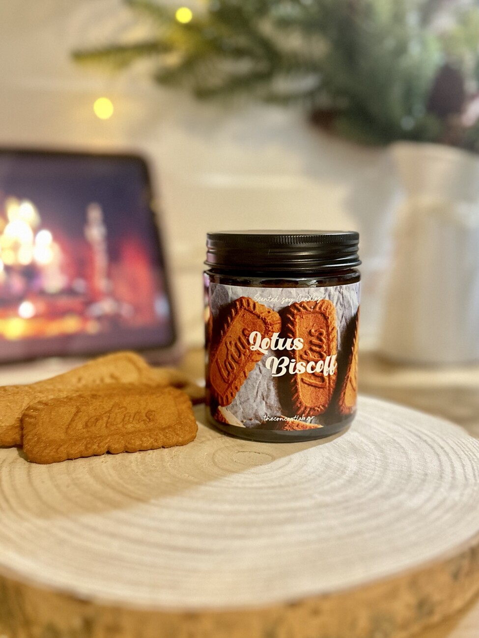 Lotus Biscoff – χειροποίητο φυτικό κερί σόγιας 240ml