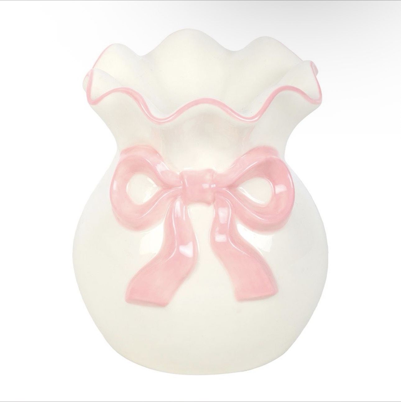 Λευκός καυστήρας με ροζ φιόγκο – Κεραμικός καυστήρας