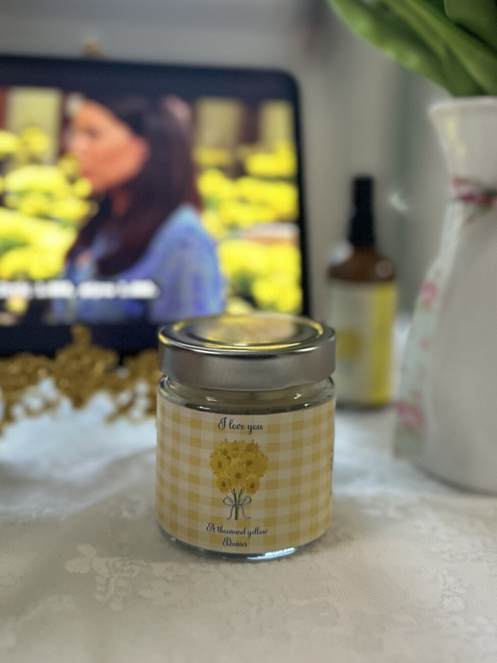 1000 yellow Daisies 💛- χειροποίητο φυτικό κερί σόγιας 212ml