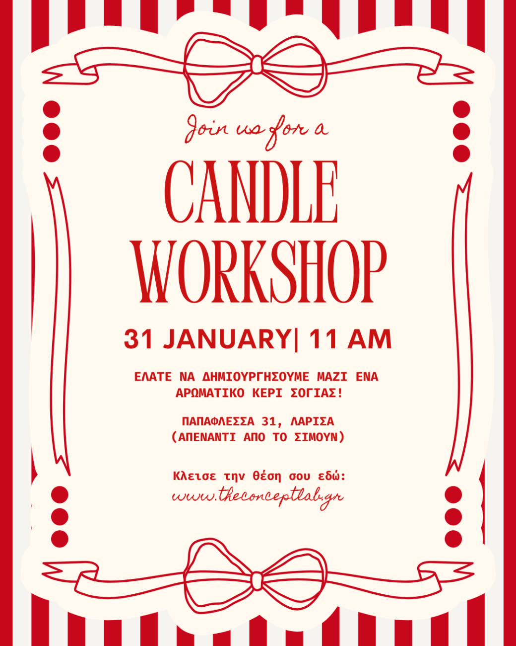The Concept Lab –31/01 – Candle Making Workshop