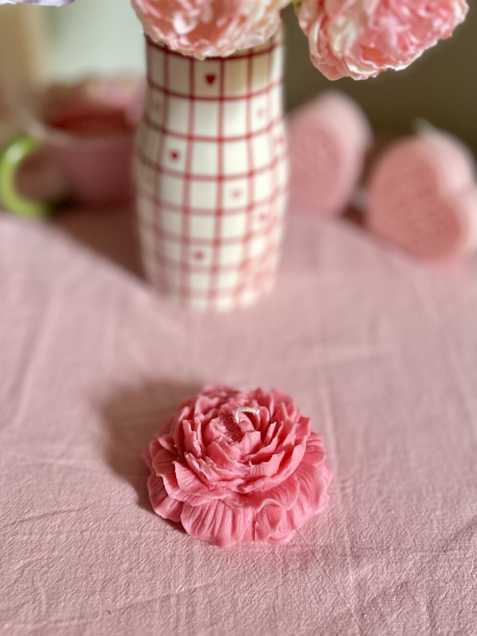 Peony μεγάλη – χειροποίητο καλούπι απο κερί ελαιοκράμβης