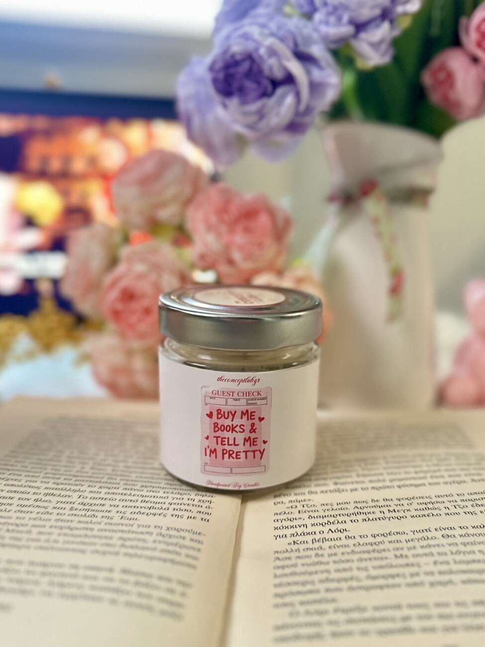 Buy me books & tell me i’m pretty – χειροποίητο φυτικό κερί σόγιας