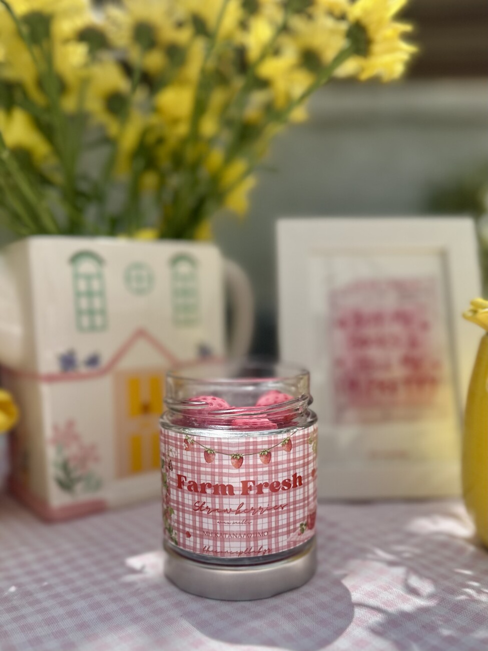 Farm Fresh Strawberries – χειροποίητο wax melts σε βαζο