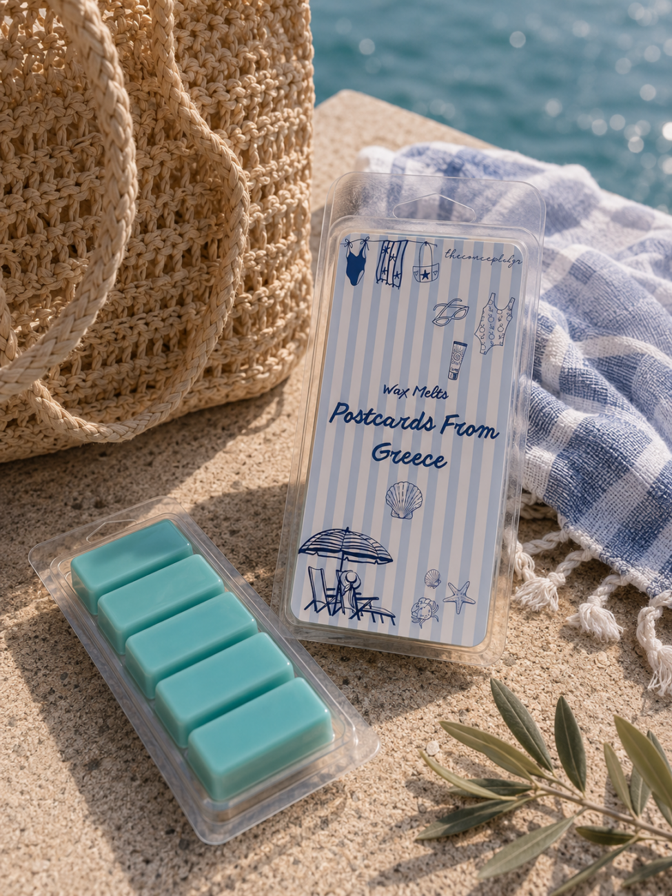 Postcards from Greece – wax melts από κερί ελαιοκράμβης