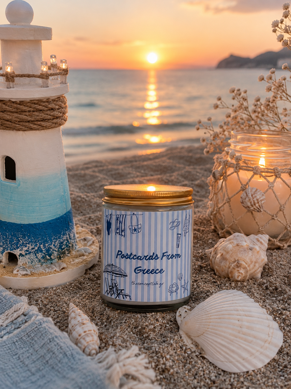 Postcards from Greece – αρωματικό κερί σόγιας