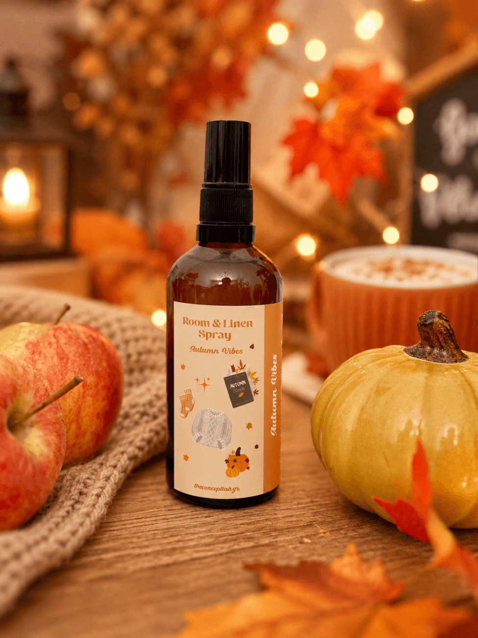 Autumn Vibes – Αρωματικό σπρευ χώρου & υφασματων γυαλινο μπουκάλι – 100ml
