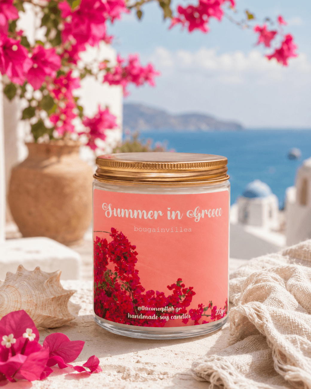 Summer in Greece – χειροποίητο φυτικό κερί σόγιας
