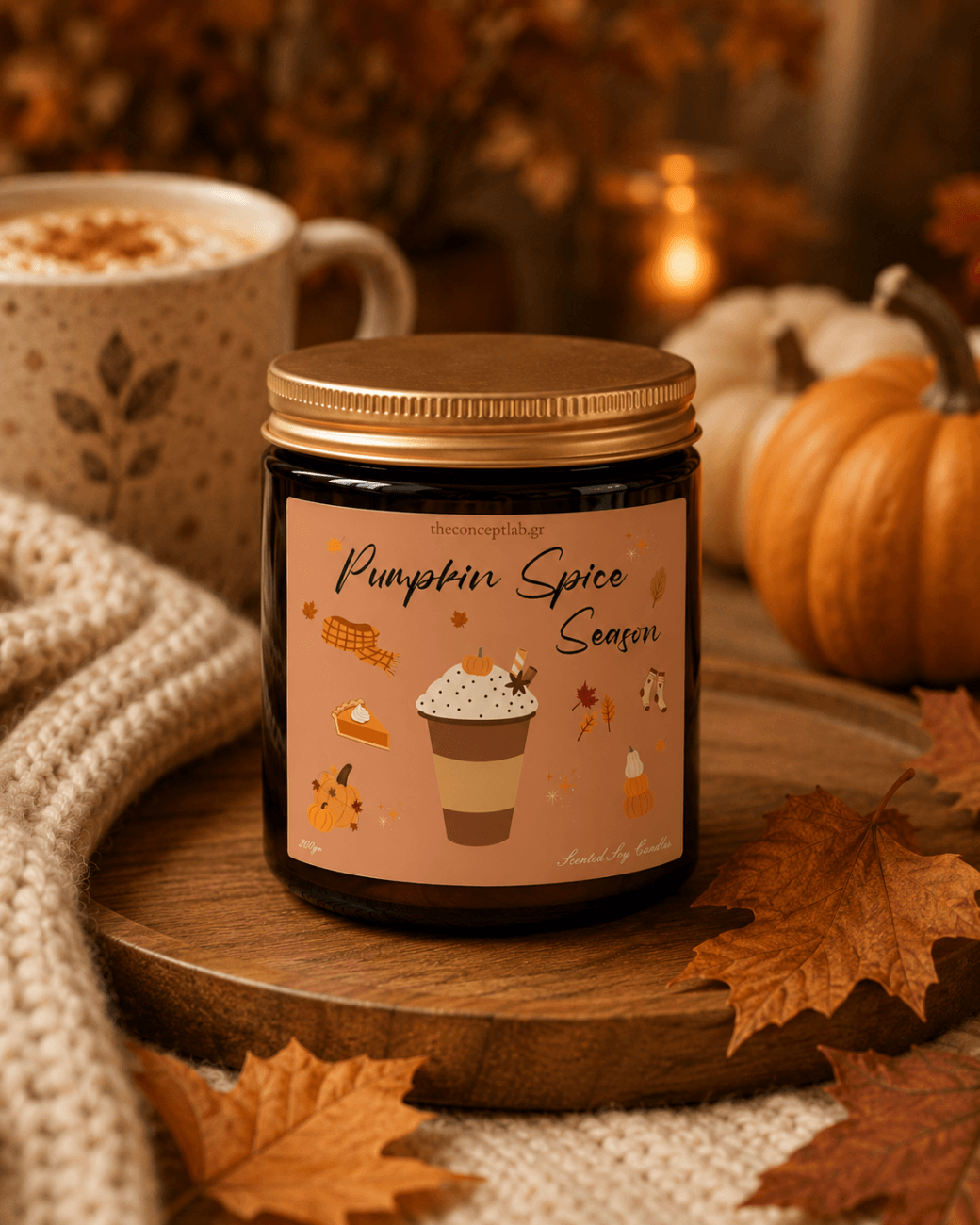 Pumpkin Spice Season – Αρωματικό κερί σόγιας