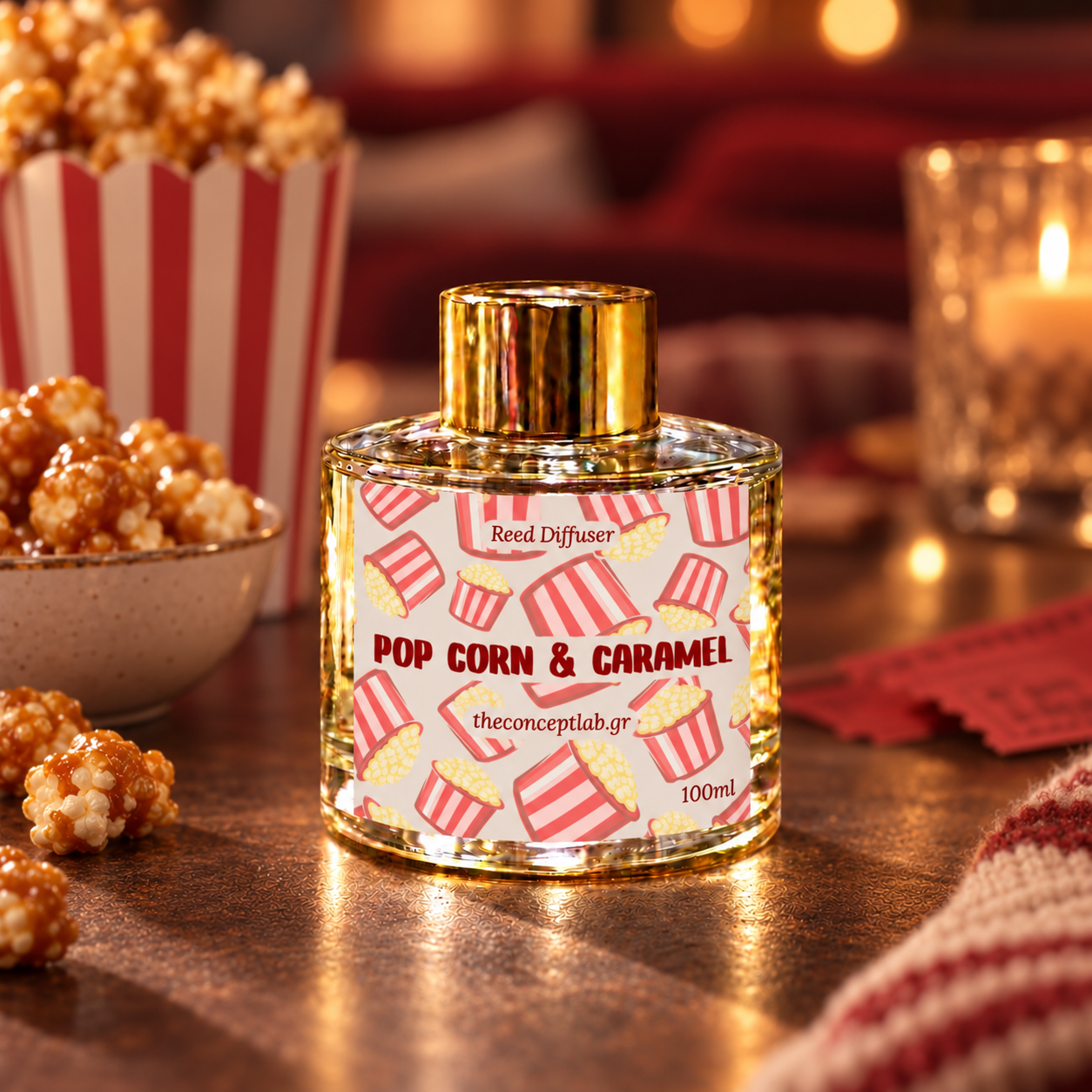 Αρωματικό Χώρου με Sticks – Pop Corn Caramel 100ml
