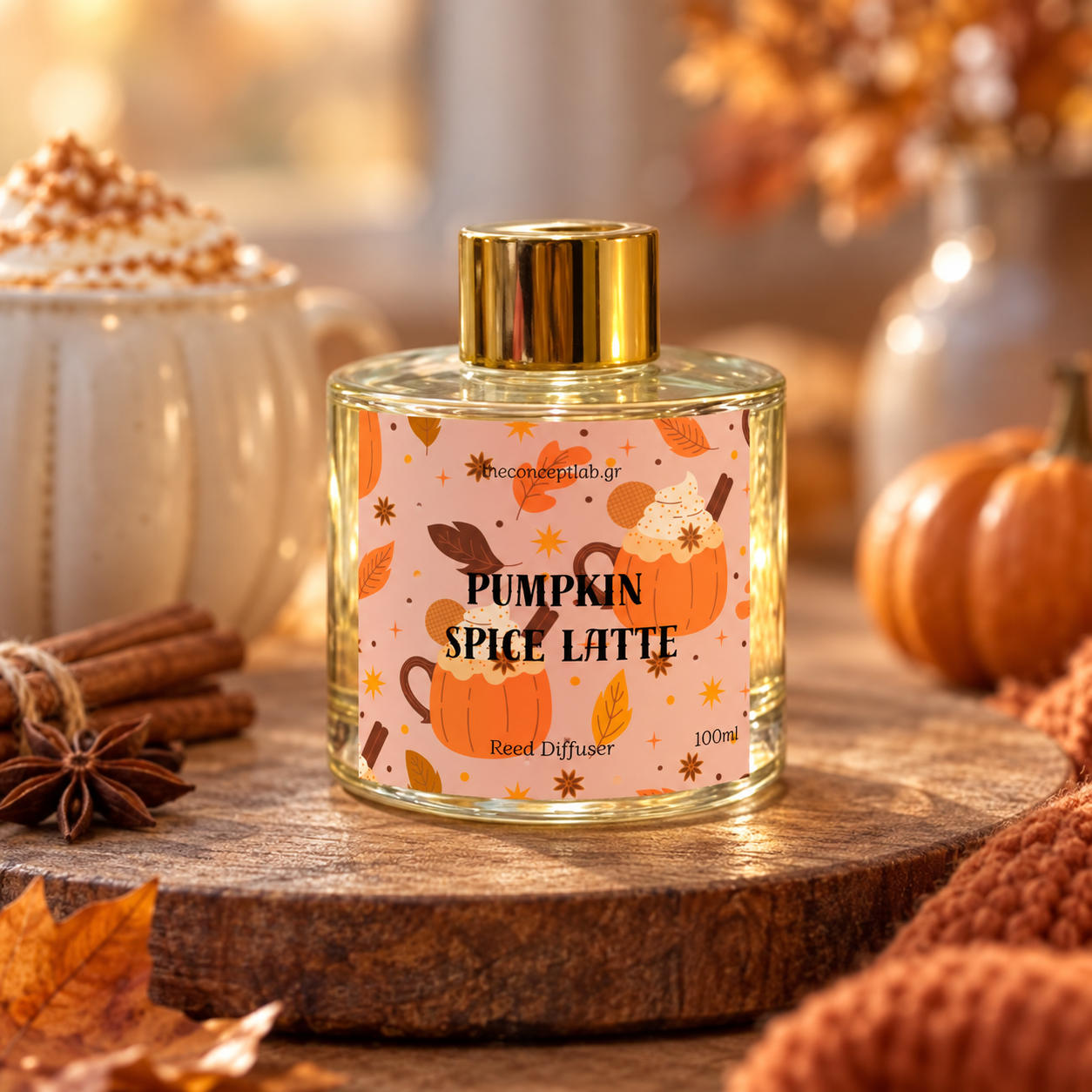 Αρωματικό Χώρου με Sticks – Pumpkin Spice Latte 100ml
