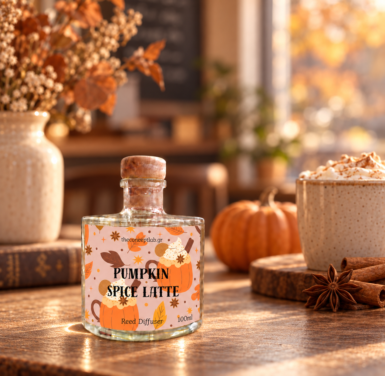 Αρωματικό Χώρου με Sticks – Pumpkin Spice Latte 100ml