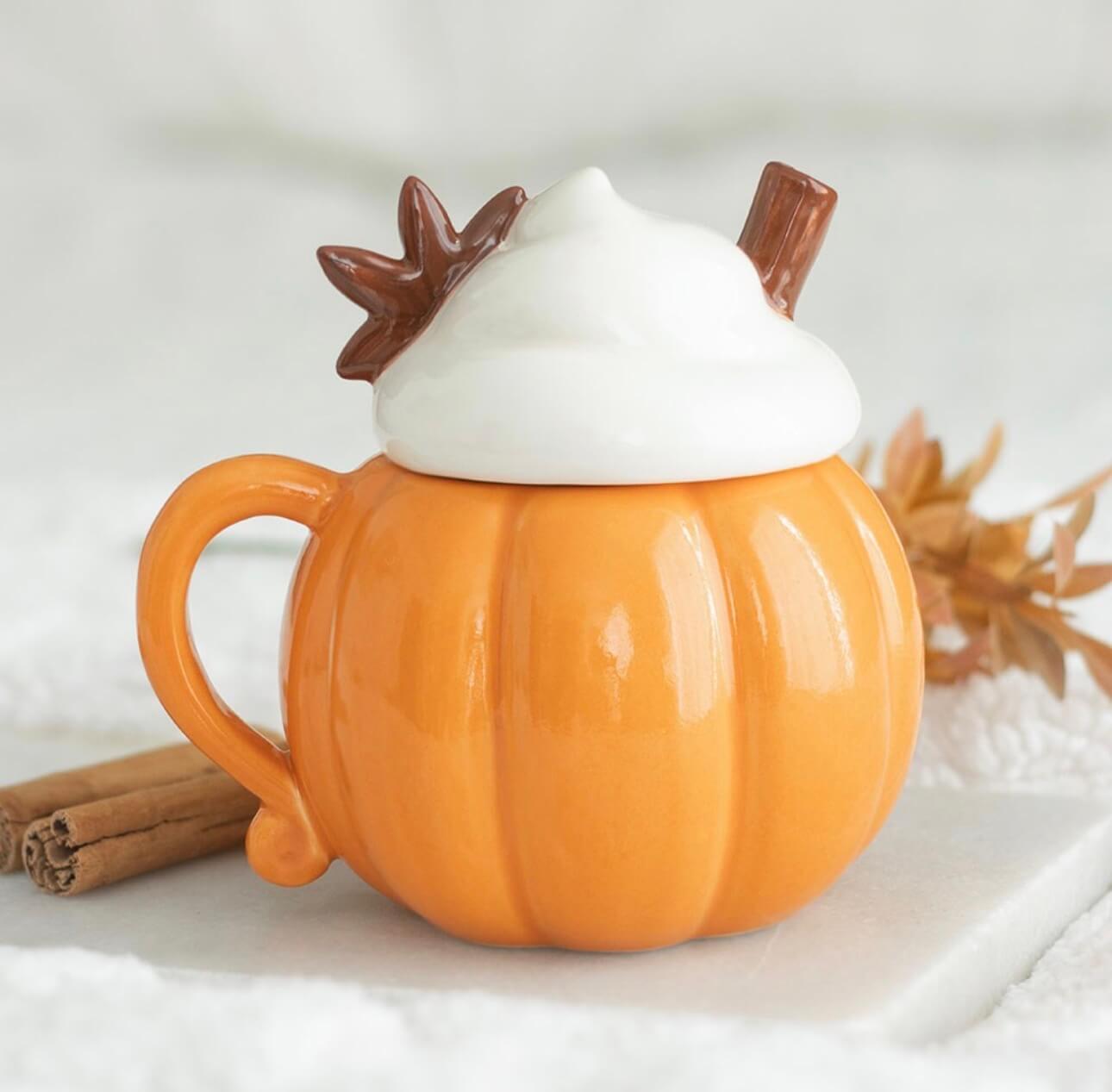 Pumpkin Cream Κεραμική Κούπα με Καπάκι – 400ml